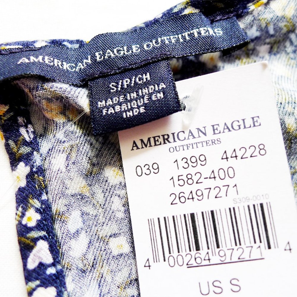NEW WITH TAG AMERICAN EAGLE Sexy Cutout Tie Front & Back Floral Dress Small - Picture 5 of 7